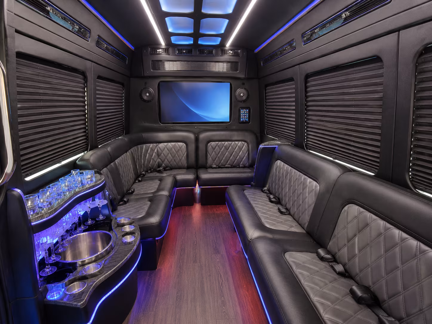 trenton party bus interior